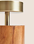Wood & Metal Pillar Candle Holder