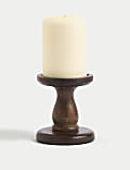 Wooden Pillar Candle Holder