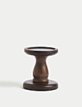Wooden Pillar Candle Holder