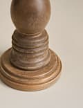 Wooden Tall Pillar Candle Holder