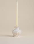 Ridged Organic Tapered Dinner Candle Holder