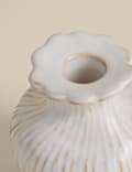 Ridged Organic Tapered Dinner Candle Holder