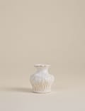Ridged Organic Tapered Dinner Candle Holder