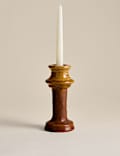 Ceramic Reactive Glaze Tall Candle Holder