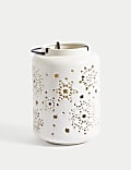 Star Cut Out Ceramic Lantern