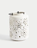 Star Cut Out Ceramic Lantern