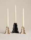 Set of 3 Tree Ceramic Candle Holders