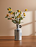 Vase-bouteille à motif peint avec finition réactive