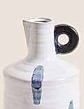 Vase-bouteille à motif peint avec finition réactive