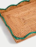 Rattan Scallop Edge Tray