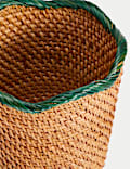 Scallop Edge Rattan Planter