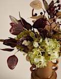 Artificial Hydrangea Arrangement Ceramic Vase
