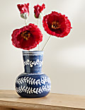 Vase en céramique à motif fleuri