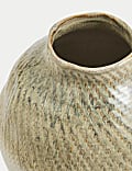 Reactive Glaze Textured Ceramic Vase