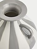 Striped Ceramic Urn Vase