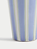 Scallop Striped Ceramic Vase