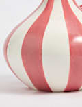 Medium Striped Ceramic Vase
