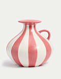 Medium Striped Ceramic Vase