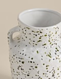 Grote keramische vaas met spettermotief