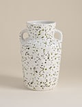 Grote keramische vaas met spettermotief