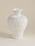 Ridged Organic Ceramic Vase