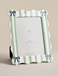 Ceramic Striped Bow Photo Frame 5x7 inch