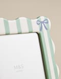 Ceramic Striped Bow Photo Frame 5x7 inch