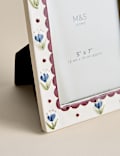 Ceramic Floral Photo Frame 5x7 inch