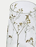 Pressed Flower Glass Vase