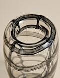Medium Check Glass Vase 