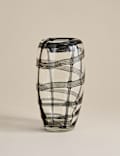 Medium Check Glass Vase 
