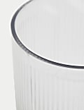 Glass Ribbed Vase