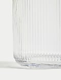 Glass Ribbed Vase