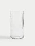 Glass Ribbed Vase
