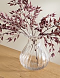 Fluted Glass Bouquet Vase