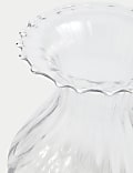 Fluted Glass Bouquet Vase