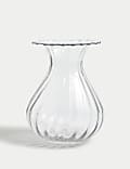 Fluted Glass Bouquet Vase