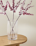 Ridged Glass Cylinder Vase