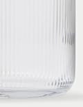 Ribbed Glass Cylinder Vase