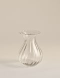 Small Fluted Glass Bouquet Vase