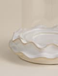 Frill Ceramic Hurricane Candle Holder