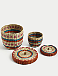 Set of 2 Woven Trinket Boxes