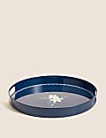 Expressive Floral Round Picnic Tray