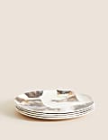 Set Of 4 Abstract Watercolour Picnic Side Plates