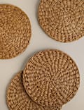 Set of 4 Natural Water Hyacinth Placemats