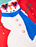 Kids' Pure Cotton Light Up Snowman Apron