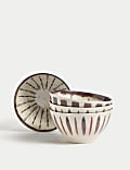 Set of 4 Global Artisan Picnic Cereal Bowls