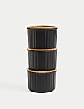 Set of 3 Round Storage Jars