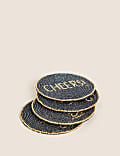 Set of 4 Slogan Beaded Coasters