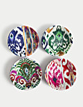 Set of 4 Ikat Brights Picnic Cereal Bowls